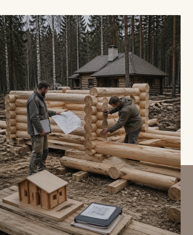 Проектирование и строительство домов из бревна в Темрюке